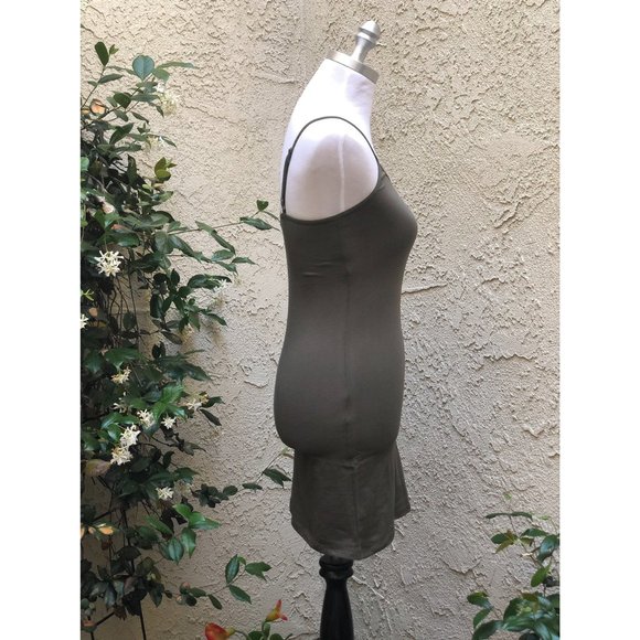 Olive Green Cami Bodycon Mini Dress - Picture 4 of 6